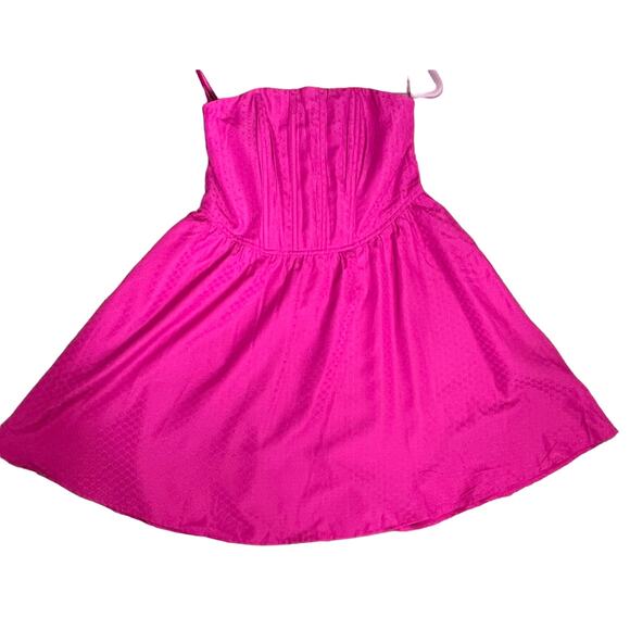 Band of the Free Bustier Strapless Magenta Mini Dress -Size L- NWT - Picture 2 of 7